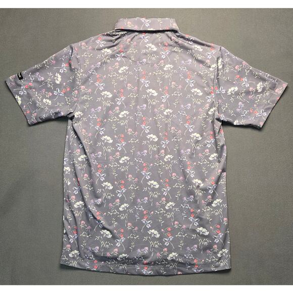 Bad Birdie Lush Core Performance Polo Mens Small 4 Way Stretch UPF 50 Anti Odor - Picture 10 of 10